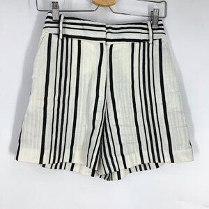 Reiss Women's Rodeo Linen Striped Slash Pocket Dress Shorts Size 2